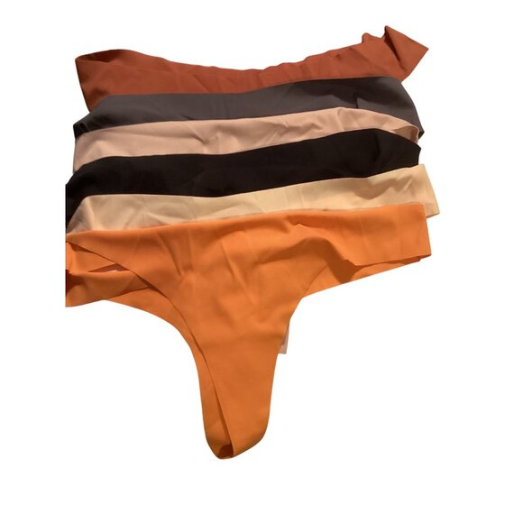 9-Pack Womens Seamless Thongs*Panties*XL* Mixed Colors*Elastane Blend*Sissy*New - Picture 3 of 7